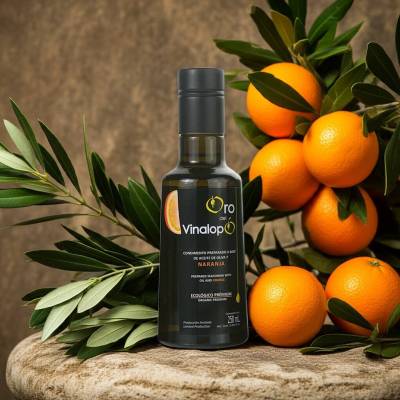 Ekologiczna oliwa z oliwek z pomarańczą Extra Virgin ORO DEL VINALOPÓ w ciemnej butelce 0,25L