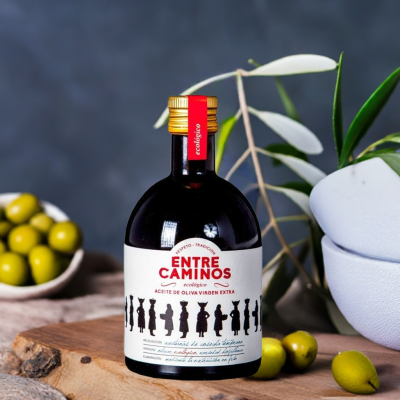 Zielona Ekologiczna Oliwa z oliwek extra virgin Entre Caminos - 100% Hojiblanca